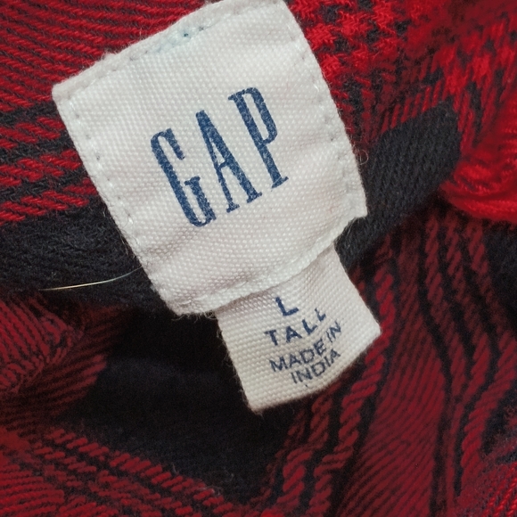 Gap Buffalo Plaid Button Down Drop Waist Shirt Dress Size Large/Tall - Picture 10 of 11